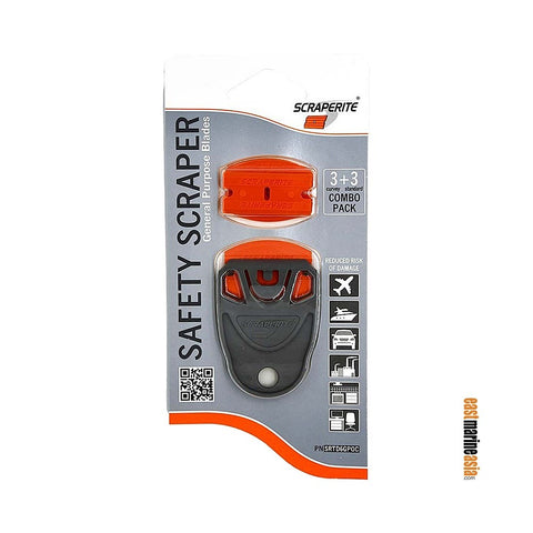 Scraperite Plastic Safety Scraper SRTD33GPO - Dwarf Holder with 6-Pack Combo GPO