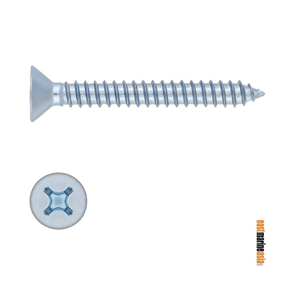 Stainless Steel 316 Self Tapping Screw Counter Sunk Philips Flat Head (DIN 7982)