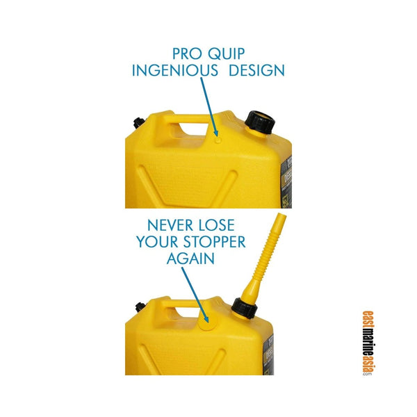 Pro Quip Yellow Plastic Diesel Fuel Can with Pourer