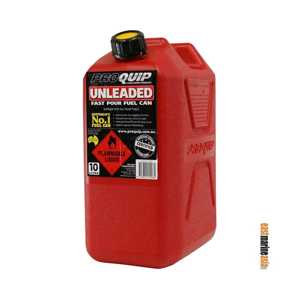Pro Quip Red Plastic Unleaded Fuel Can with Pourer