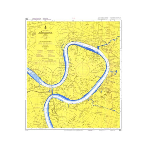 Marine Chart Thailand (Gulf of Thai - East) 111 Krung Thep Port Zone 2