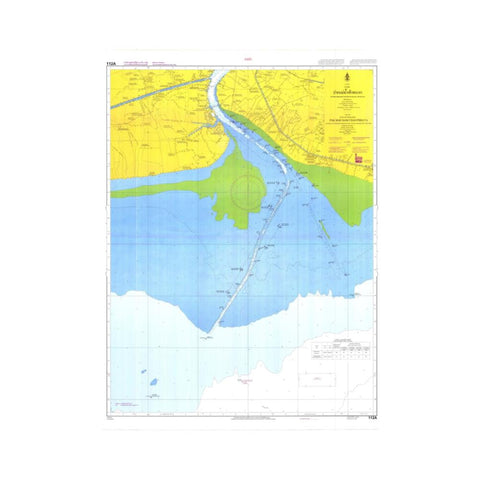 Marine Chart Thailand (Gulf of Thai - East) 112A Park Mae Nam Chao Pharaya