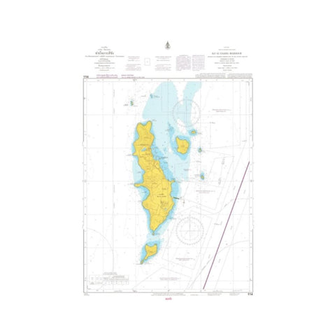 Marine Chart Thailand (Gulf of Thai - East) 114 Ko Si Chang Harbour