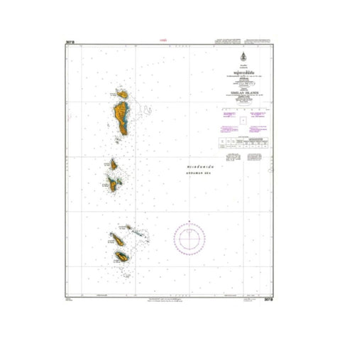 Marine Chart Thailand (Andaman) 307B Similan lslands