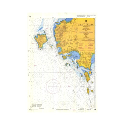 Marine Chart Thailand (Gulf of Thai - East) 115 Ao Sattahip and Approaches