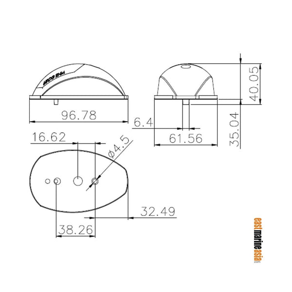 Osculati Evoled LED Navigation Light - Stainless Steel