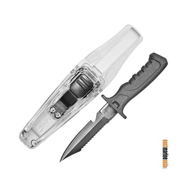 Saekodive 3007 Stainless Dive Knife with Plastic Sheath