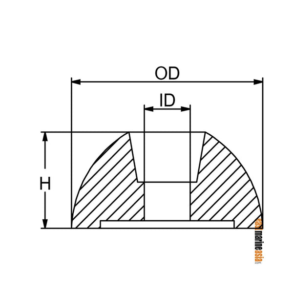 Martyr CMPNFXZ Flexofold Propeller Anode - Zinc