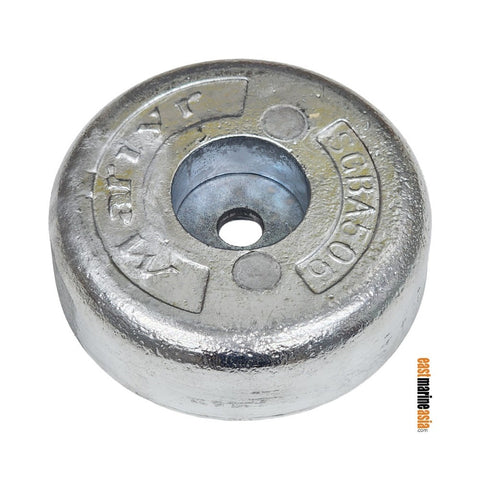 Martyr SGBA506Z 140 mm Round Plate Hull Anode - Zinc