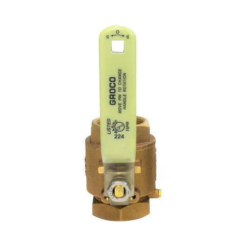 Groco IBV Series Bronze Full-Flow Flanged In-Line Ball Valves - NPT