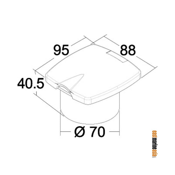 Osculati New Edge Shower Box with Boris Shower Head