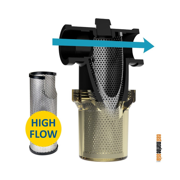 Forespar Marelon Titan T-Strainer High Flow Water Strainer - NPS