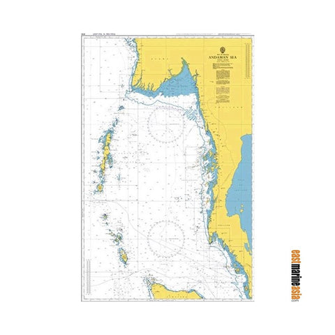 British Admiralty Nautical Chart #0830 Bay of Bengal, Andaman Sea