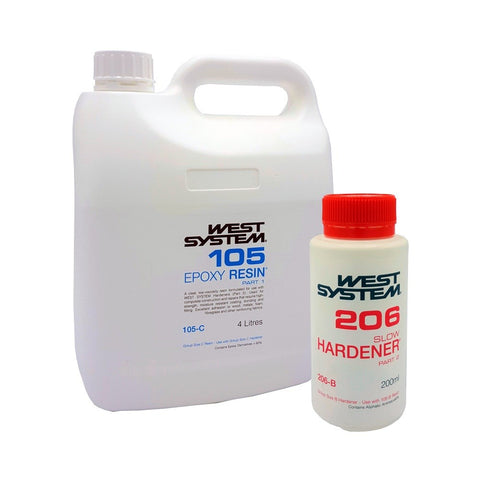 West System R105 Epoxy Resin with H206 Slow Hardener Kit