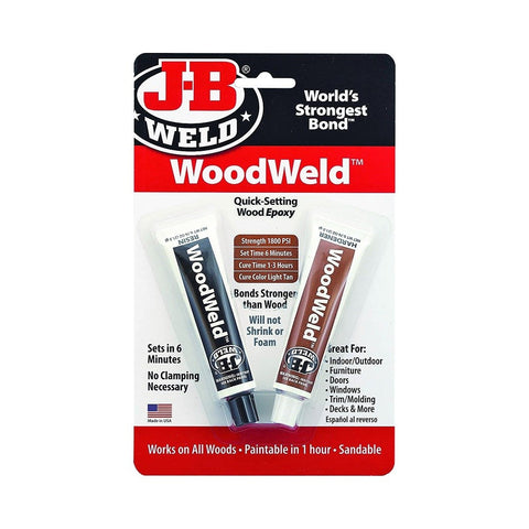 J-B Weld WoodWeld Wood Repair Twin Tube 2-Part Epoxy System