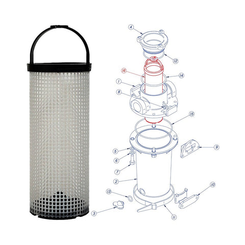 Groco ARG Series Replacement Filter Basket - Plastic